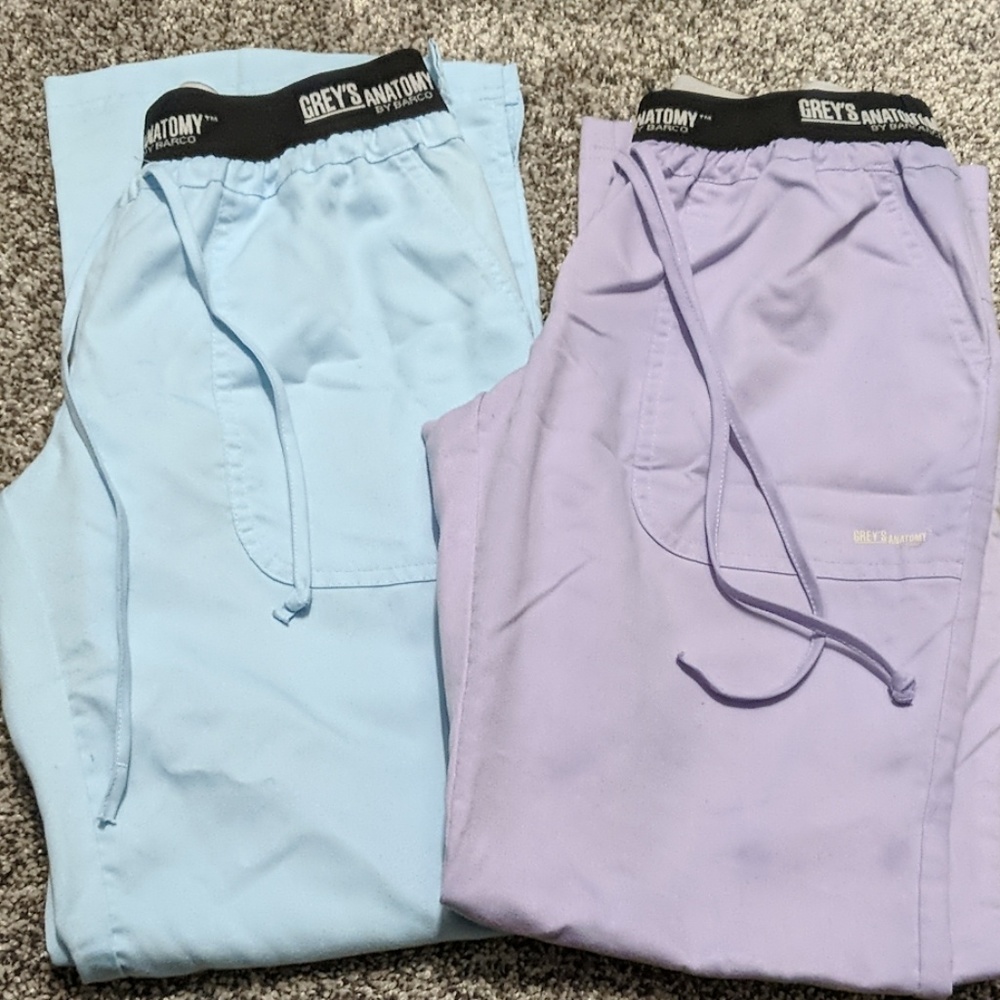 2 pairs greys anatomy scrub pants